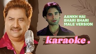 Download Lagu Aankh Hai Bhari Bhari (Male) Karaoke With Scrolling Lyrics हिंदी  \u0026 Eng MP3