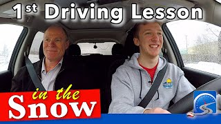 First Smart Driving Lesson with Instructor in Snow