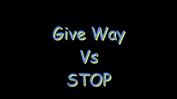 Give Way Vs Stop