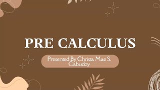 PreCal PT | Conic Sections
