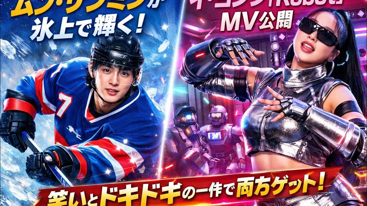 ムン・サンミンがアイスホッケー選手として登場！イ・ヨンジ、新曲「Robot」MV公開…密着シーン＆愉快なロボットダンスも