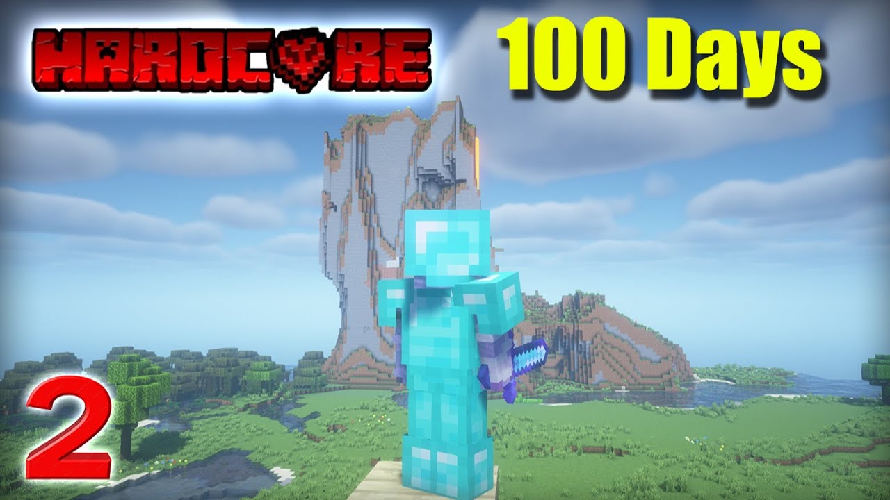 I Almost Died On Day 100 In Hardcore Minecraft (Kind Of) - Ep 2 - YouTube