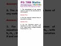 linear algebra | reduced Row echolon form | #pgtrbmaths | #pgtrb | #pgtrb2025