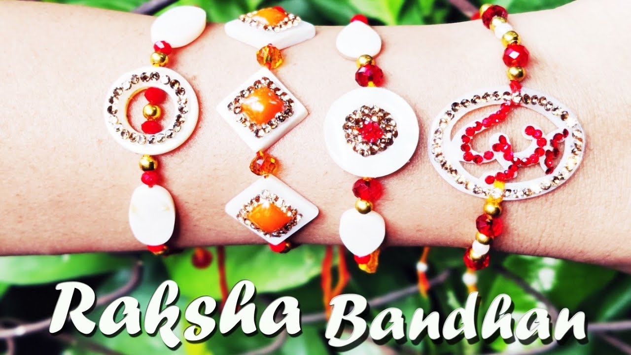 How to Make Fancy Rakhi l Shells Rakhi Making at Home l DIY Rakhi ...