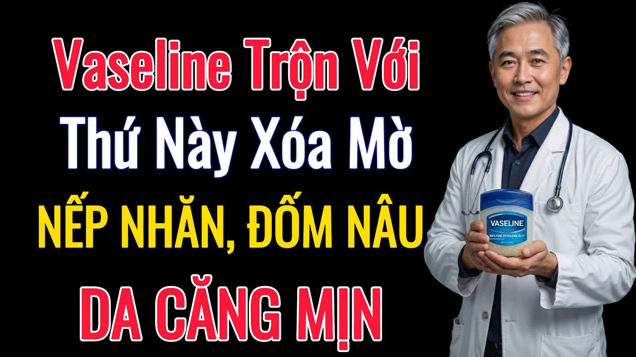 Trẻ Hóa Da Tại Nhà Bằng Vaseline – Xóa Nếp Nhăn, Mờ Đốm Nâu, Da Căng Mịn Trẻ Lại 5–7 Tuổi