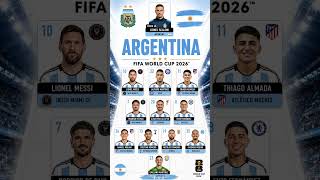 🏆 ARGENTINA FIFA WORLD CUP 2026 SQUAD #Argentina #Messi #WorldCup2026 #FIFAWorldCup