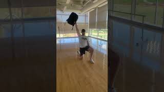 Half Kneeling Backpack Single Arm Over Head Press