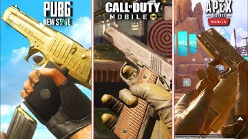 Pubg New State VS Call of Duty Mobile VS Apex Legends Mobile - Weapon sound & Animation Comparison