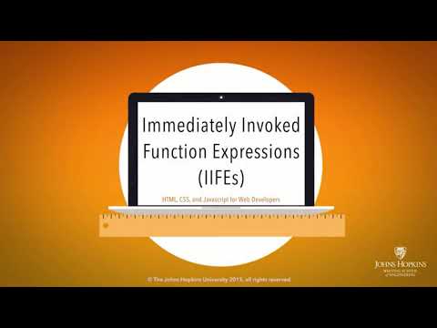 Lecture 52, part 2: Immediately Invoked Function Expressions (IIFEs)