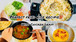 Perfect ?FRIED RICE with CHICKEN gravy ഉണ്ടാക്കിയാലോ|LifeNosh |Friedrice recipie in Malayalam |