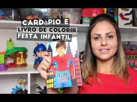 CARDÁPIO + LIVRO DE COLORIR