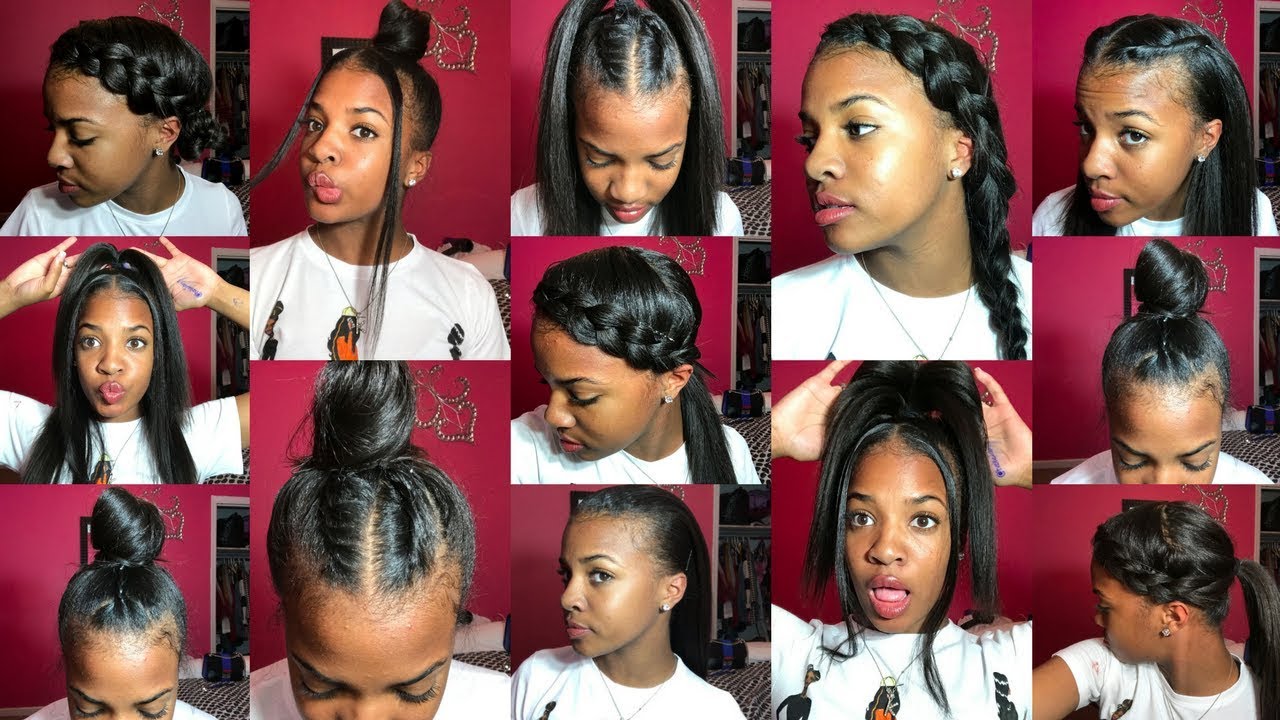 10 Simple Quick and Easy Heatless Hairstyles For Straight Natural Hair   YouTube