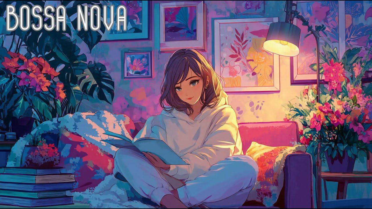 Mindful Reading Session | Warm Bossa Nova & Intimate Anime Room for Concentration & Sleep