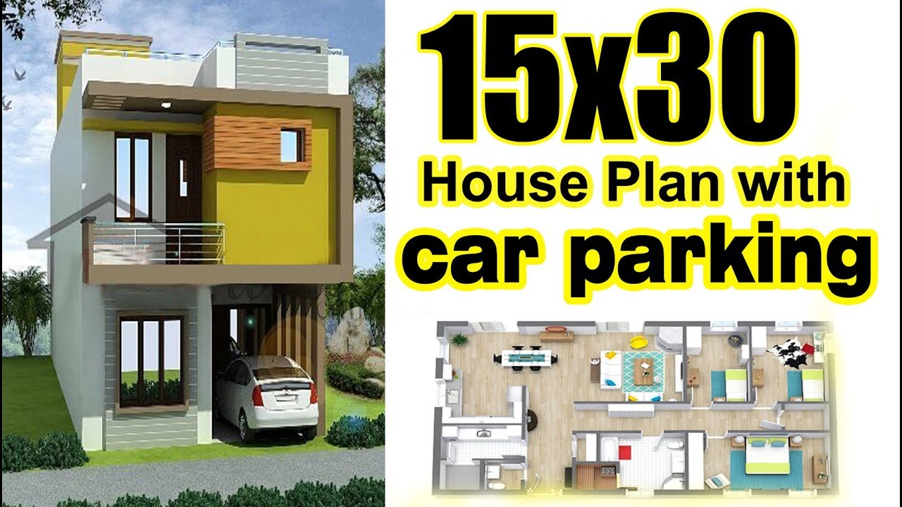 15X30 House  plan  with car  parking  450 sq  ft  2 marla 