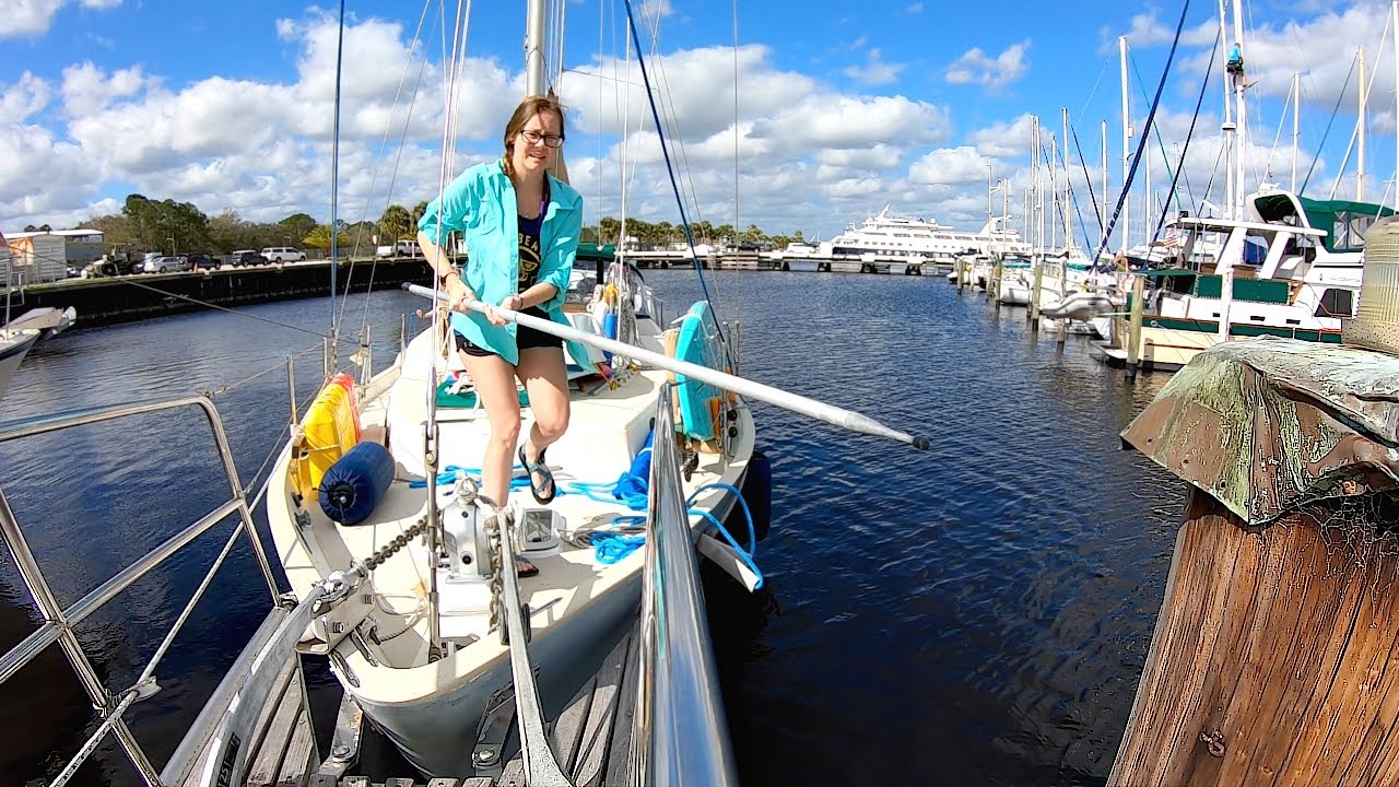Leaving The Dock & First Sail On Our Cruising Sailboat | Sailboat Story 229