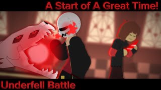 Underfell Sans Battle (A Start of a Great Time) [stick nodes pro animation]