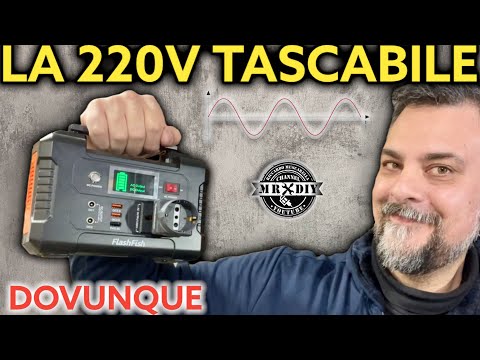 Finalmente una economica! Mini power station tascabile con corrente 220V e con USB QC Flashfish E200