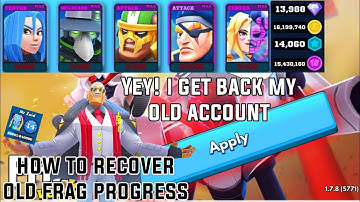 How To Recover Old Progress or Account In Frag Pro Shooter | Mr Zoid