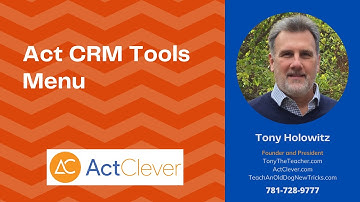 Act CRM Tools Menu