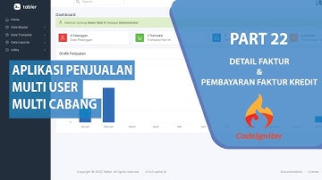 Aplikasi Penjualan Dengan Codeigniter - Part 22- Detail Faktur dan Pembayaran Faktur Kredit