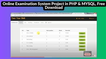 Online Examination System Project in PHP & MySQL with Source Code