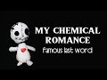 my chemical romance - famous last word (lyrics)