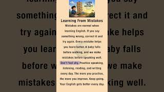 Don’t Fear Mistakes! || Learn English Easily || Speak English Practice