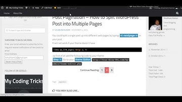 Post Pagination – How to Split WordPress Post into Multiple Pages