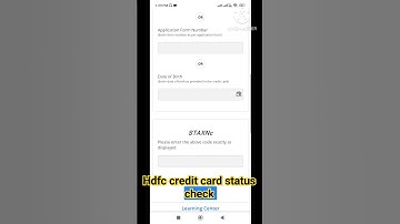 #hdfc credit card status check