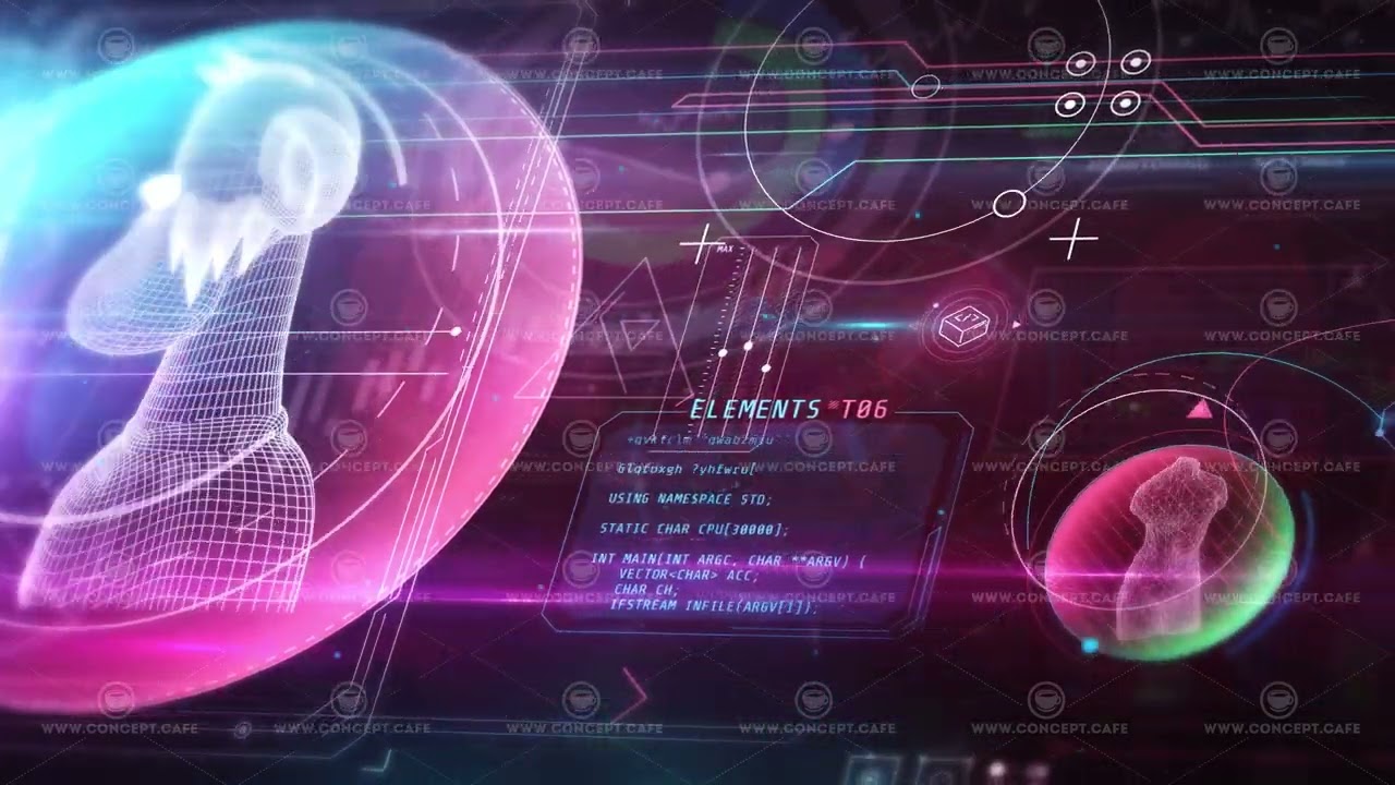 An array of animated infographics about the NFT.