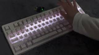 White prison glow,light and sound lock!!!🤍⌨️☠️🆒 #keyboard#pcgame#viral #zornher#zh980  screenshot 5