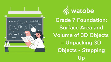 Grade 7 - Surface Area and Volume of 3D Objects Foundation (unpacking 3d objects - stepping up)