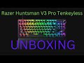 Razer Huntsman V3 Pro Tenkeyless ASMR Unboxing Experience | Optical Analog Rapid Trigger Keyboard