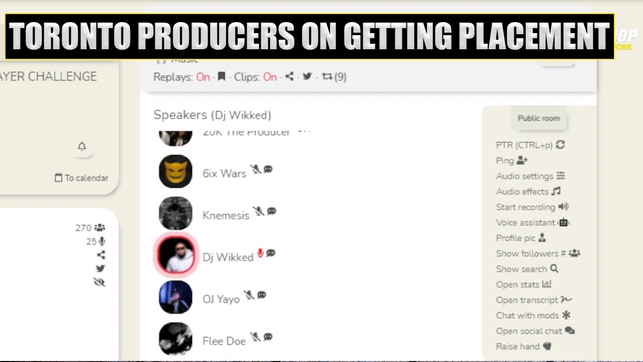 Toronto Producers Give Game On How To Get Placement On Keep6Solid Toronto Clubhouse