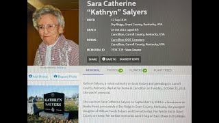 Sarah Catherine &quot;Kathryn&quot; Salyers - Historian - Carroll County Kentucky