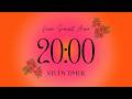 20 Min Neon Sunset Aura Timer 🌇 | Dark Screen Focus | No Break