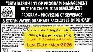 Punjab Government PMU Jobs 2026 | CM Punjab Development Program | Engineers, IT & GIS Apply Online