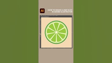 How to draw a lime slice in Adobe Illustrator | Cách vẽ 1 lát chanh trong Adobe Illustrator