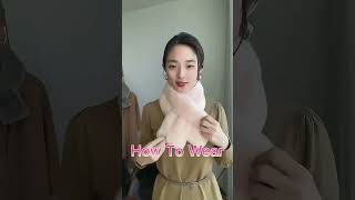 Double Faced Fur For Lady Fashion Winter Women Neck Warmer Genuine Rex Rabbit Fur Scarf Short style