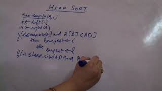 DS 1.9 Heap Sort - Heapify - Build Max Heap - Heap Sort