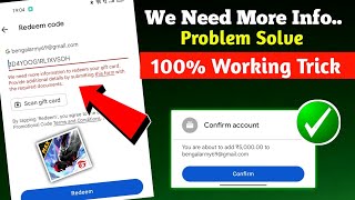How To Solve We Need More Info To Redeem Your Gift Card Send Us Details Google Play Problem 2025