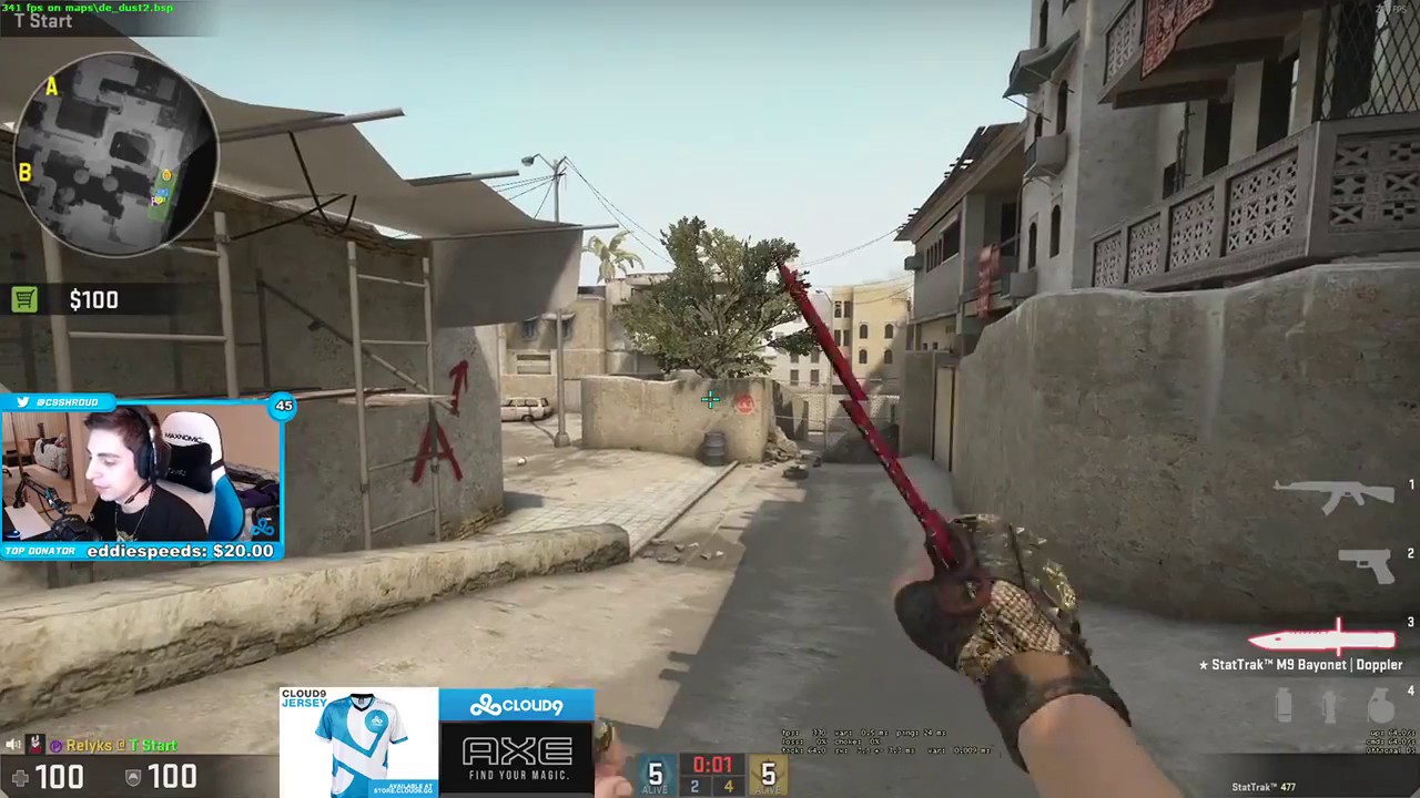 CS:GO - Shroud plays MM on Dust 2