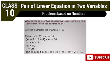 Word Problems | pairs of linear equation with two variables | Part 1