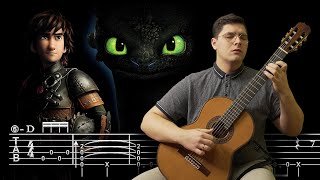 Test Drive - How to Train Your Dragon on Guitar + TAB (sheet music)