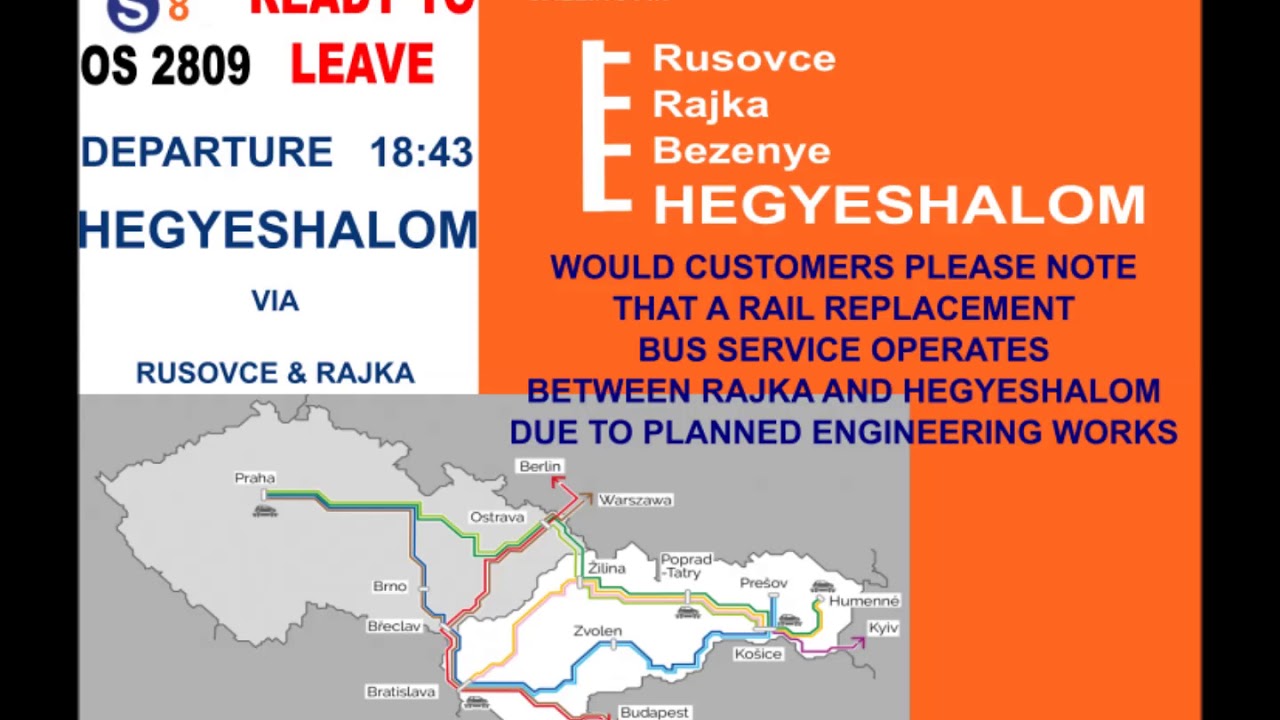 Hlášení vlaků (INISS) ve stanici Bratislava Petržalka, Milena Hurajová announcements