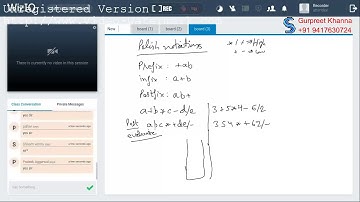 CPP infix to postfix conversion polish notations Part-1, live recorded session by Gurpreet Khanna