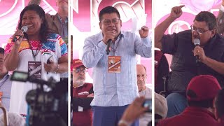 Martha Hernández, Masedonio Mendoza Y Gerardo Yamamoto En La Segunda Convención Nacional Morenista