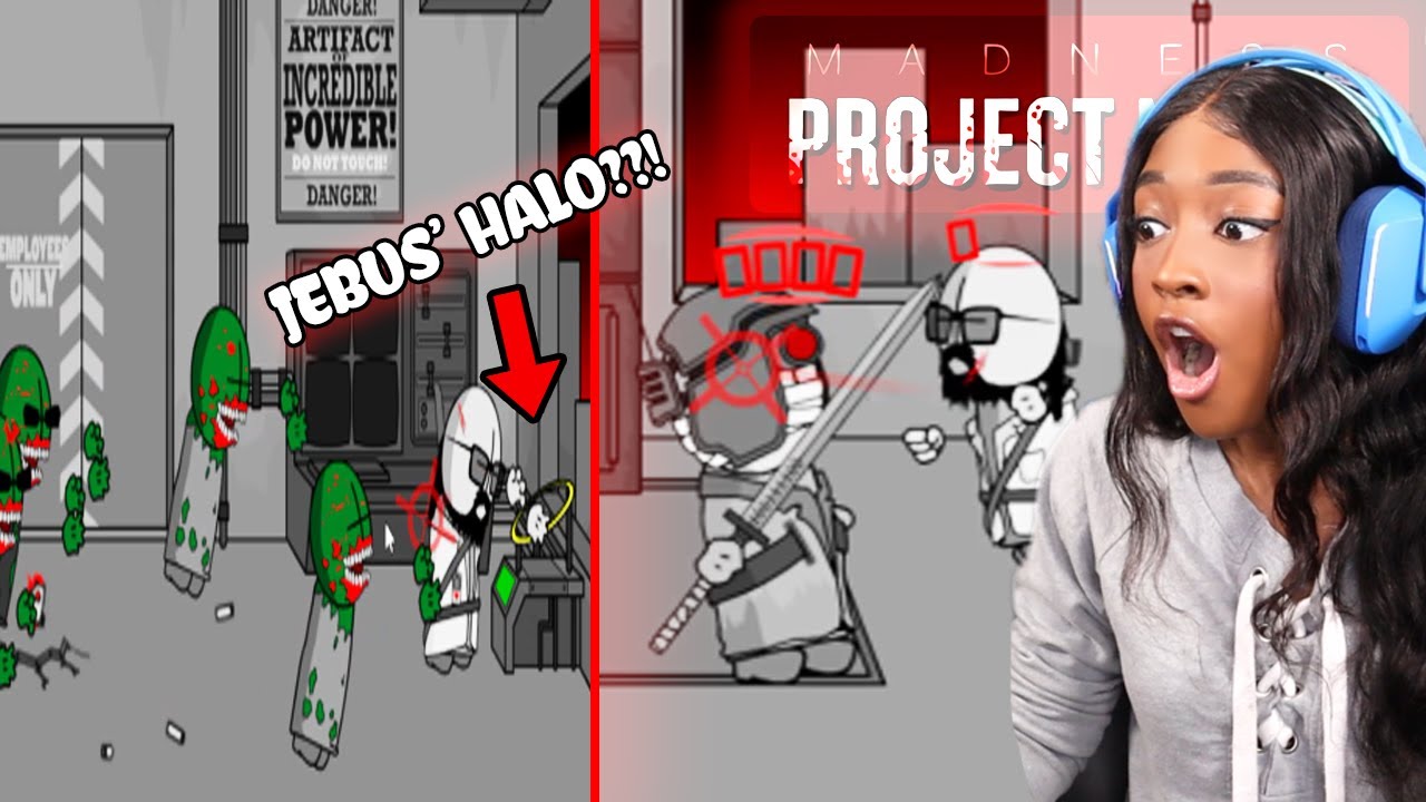 THIS GAME IS MAKING ME RAGEEEE... BUT WE FOUND JEBUS' HALO!!! | Madness Combat Nexus [6]