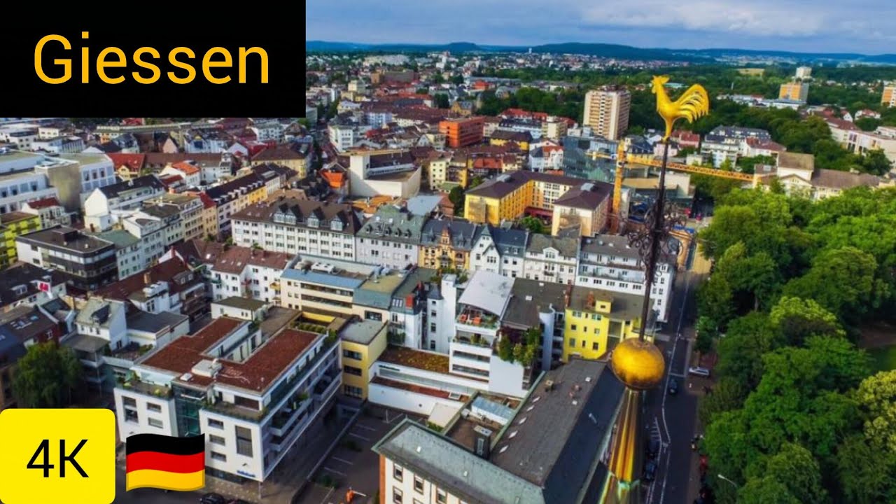 Giessen, Germany Walking Tour | 4K Ultra HD City Walk | Germany 4K Walking | 