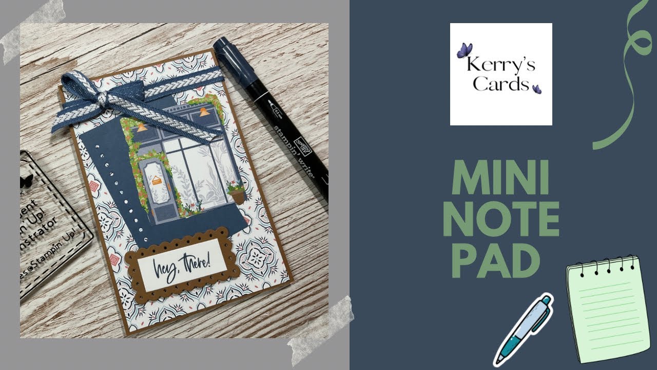 Mini Note Pad cover | Cover for a note pad | Kerry’s Cards UK - YouTube